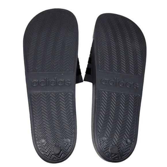 Adidas Adilette Slides Mens Size 18 Black 3 Stripe Shoes Sandals Beach Water NEW - Picture 12 of 13